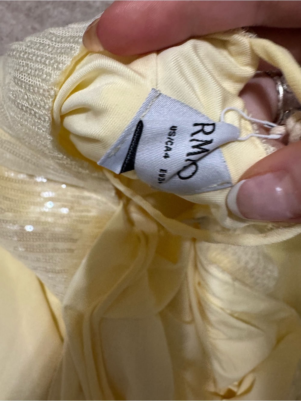 Peppermayo Pale Yellow Sequin Maxi Dress - Picture 4 of 4